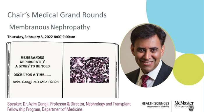 Poster for Chair's Medical Grand Rounds: Membranous Nephropathy