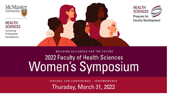 FHS Women's Symposium poster displaying conference details