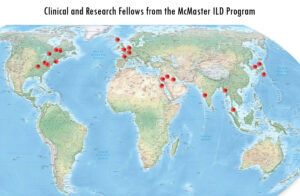 Map of Clinical and Research Fellows from the McMaster ILD Program