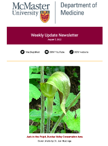 Weekly Update Newsletter cover page of a growing plant