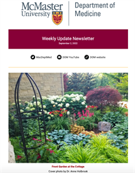 Weekly Update Newsletter cover page of various flowers